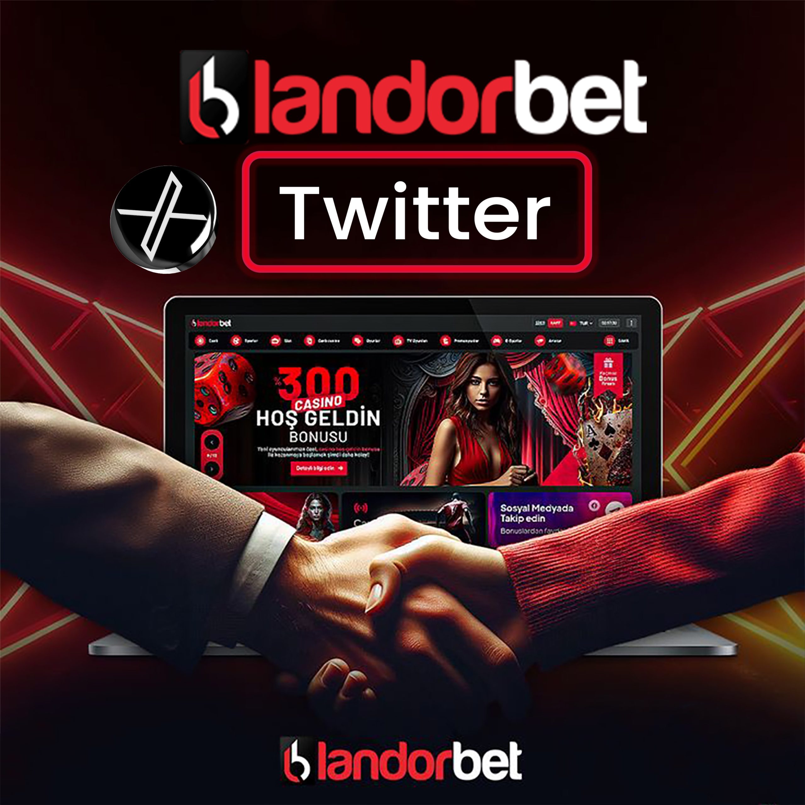 Landorbet platformu Twitter tanıtım görseli